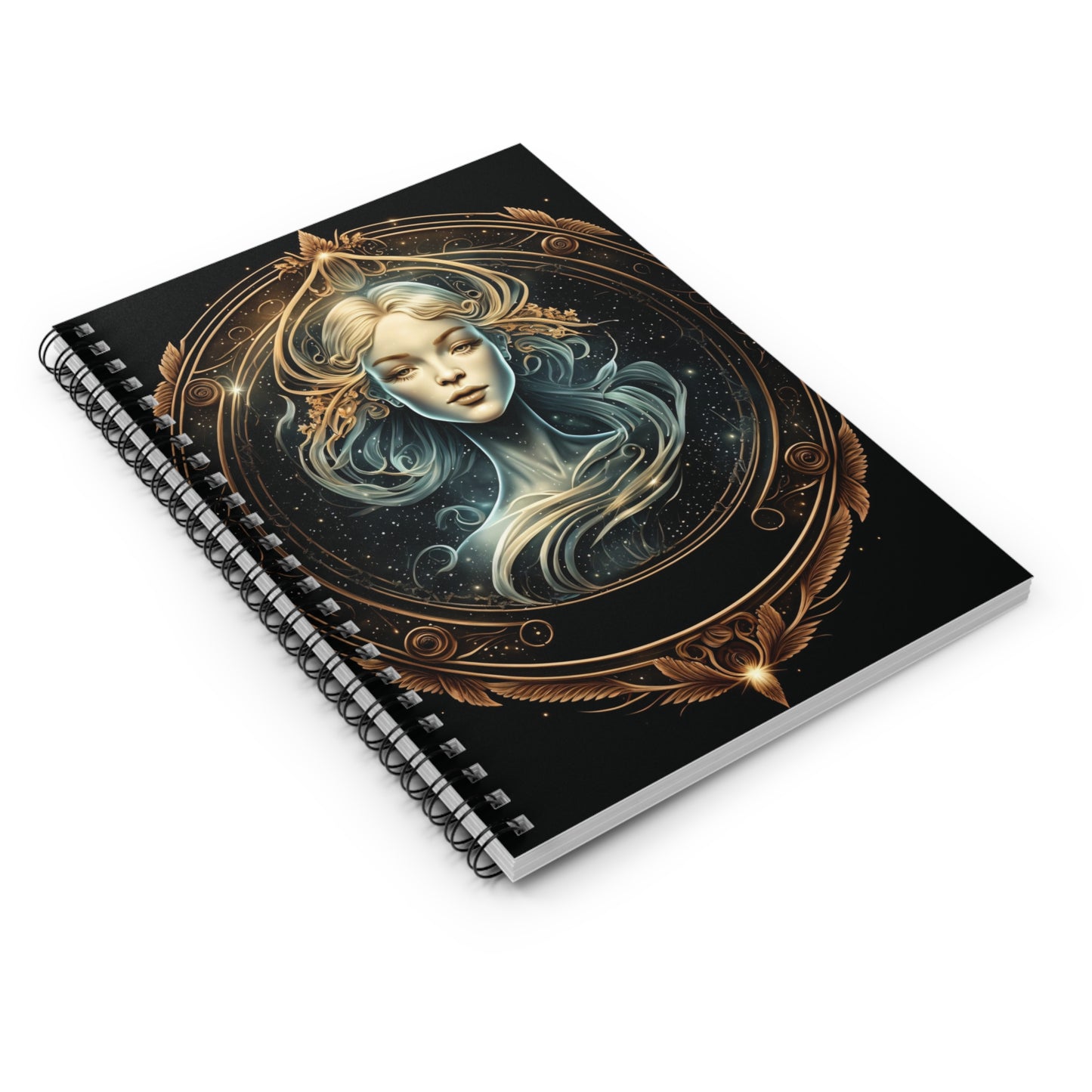 VIRGO ZODIAC SIGN. CONSTELLATION LOVERS. Spiral Notebook, Ruled Line, Diary, Journal.