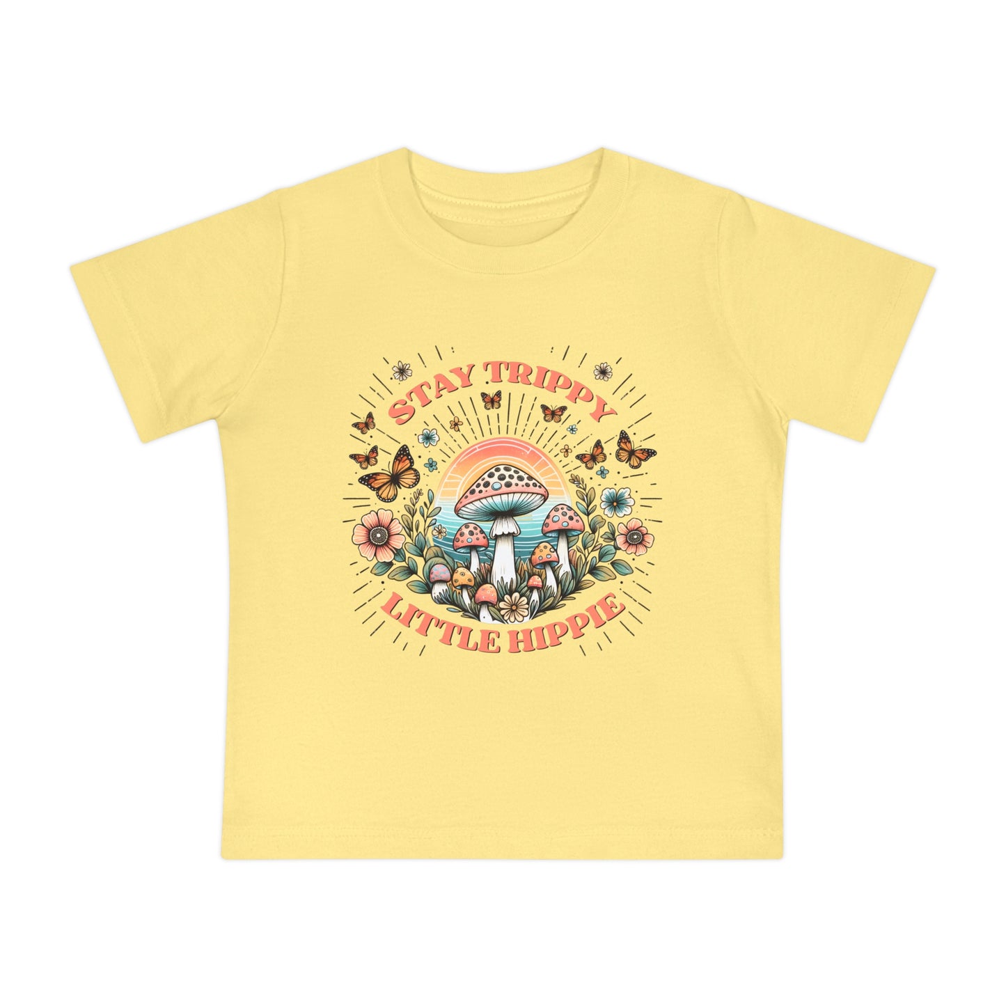 STAY TRIPPY LITTLE HIPPIE. Baby Short Sleeve T-Shirt