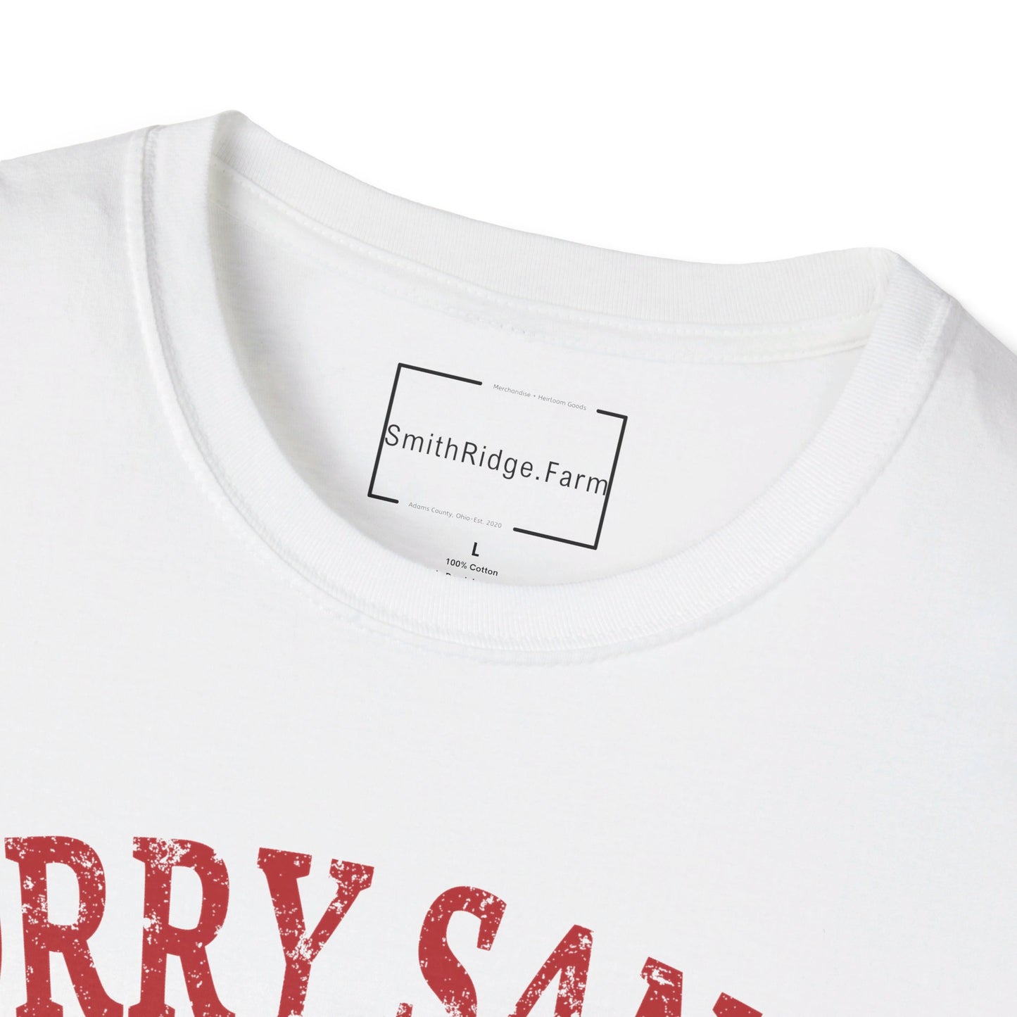 SORRY SANTA, I'VE BEEN FERAL Cotton, Short Sleeve, Crew Neck Tee.