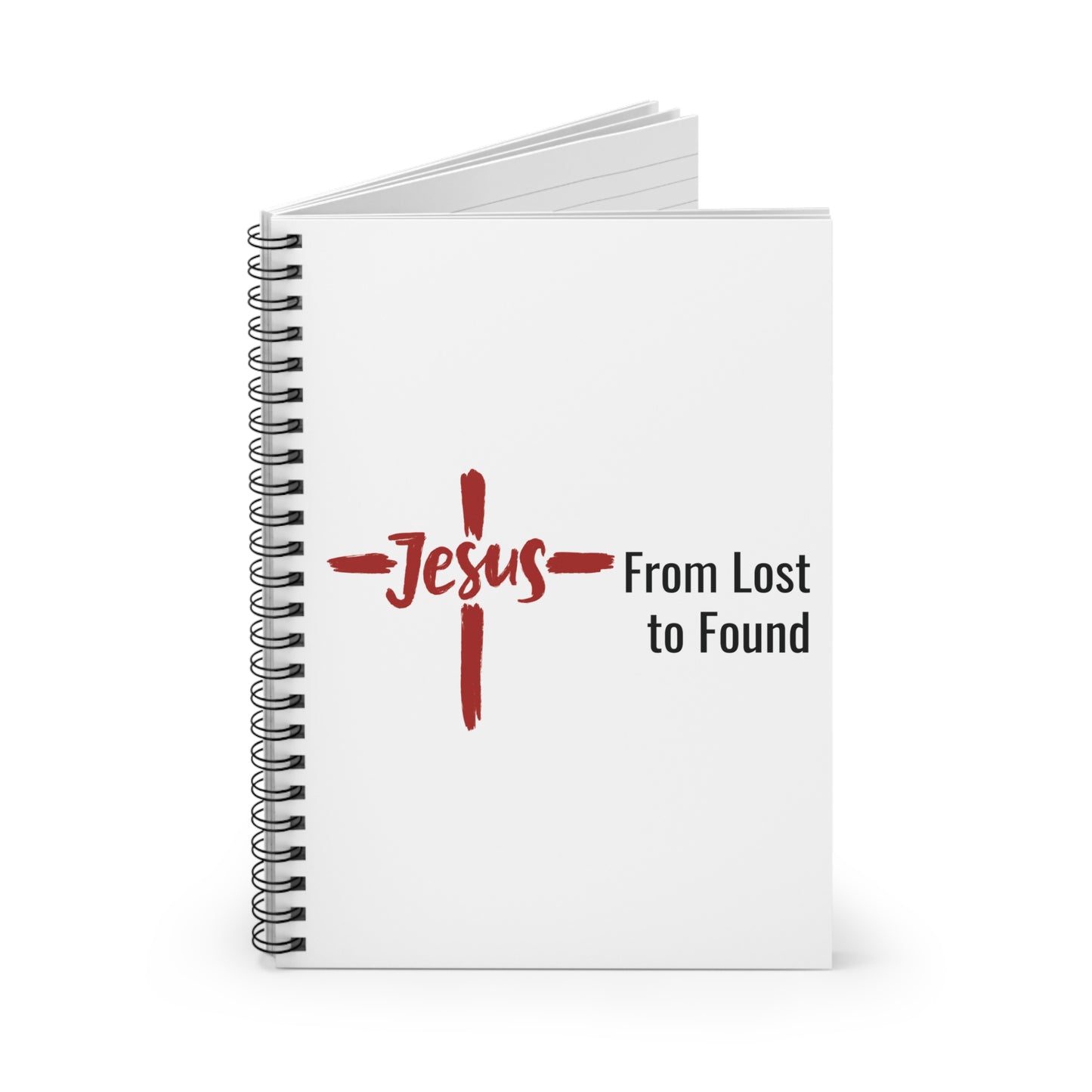 JESUS. FROM LOST TO FOUND. Spiral Notebook, Ruled Line, Diary, Journal.