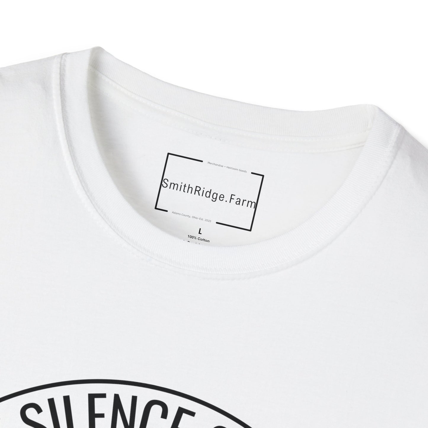 IN THE SILENCE OF STONES WE FIND STORIES. GENEALOGY LOVERS. Cotton, Short Sleeve, Crew Neck Tee in Light Colors.