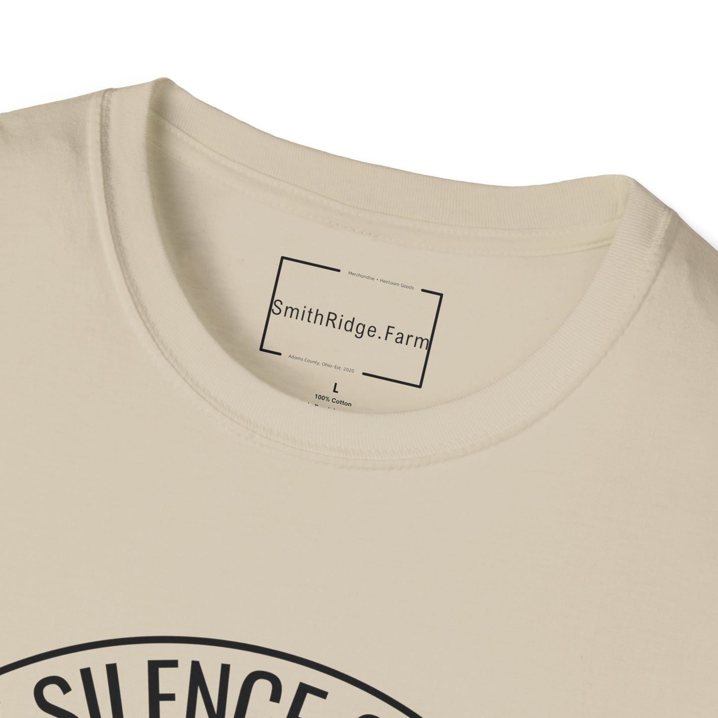 IN THE SILENCE OF STONES WE FIND STORIES. GENEALOGY LOVERS. Cotton, Short Sleeve, Crew Neck Tee in Light Colors.