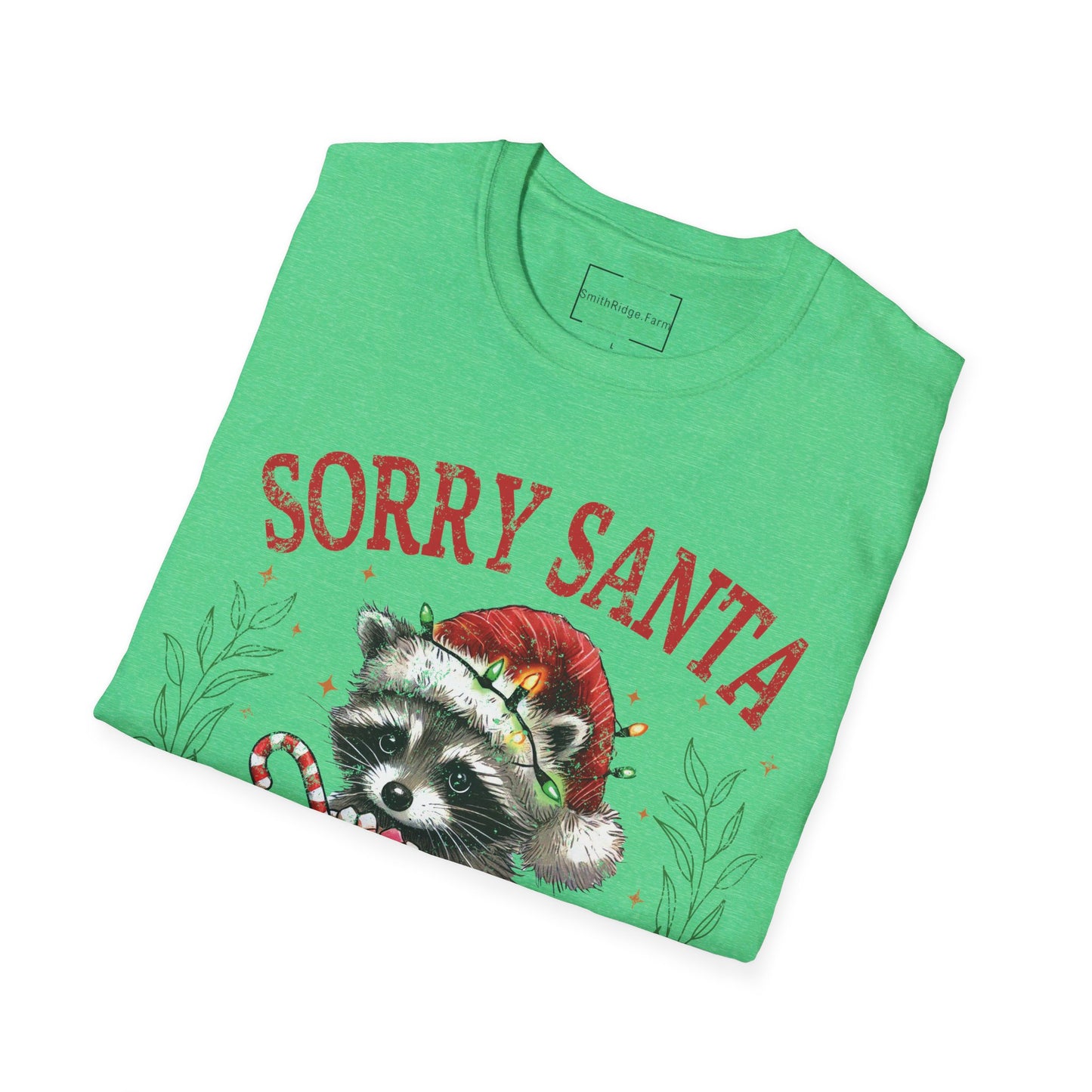 SORRY SANTA, I'VE BEEN FERAL Cotton, Short Sleeve, Crew Neck Tee.