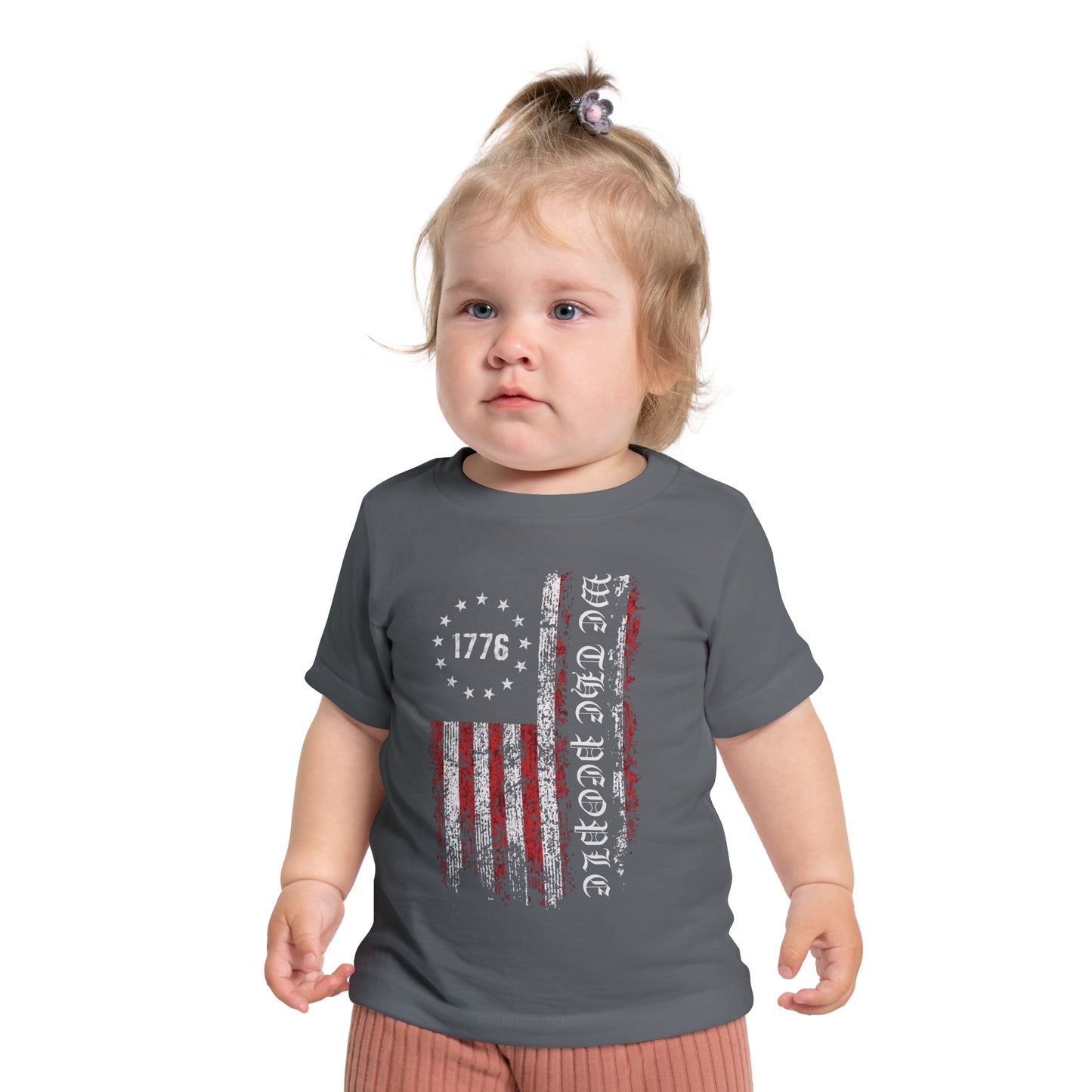 1776 WE THE PEOPLE AMERICAN FLAG. Baby Short Sleeve T-Shirt