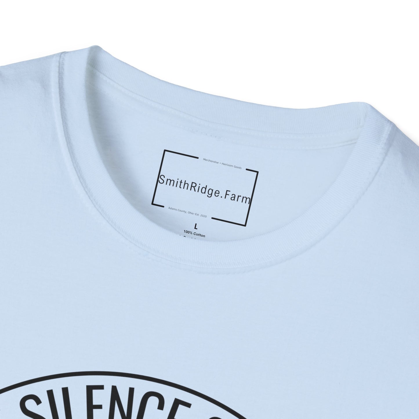 IN THE SILENCE OF STONES WE FIND STORIES. GENEALOGY LOVERS. Cotton, Short Sleeve, Crew Neck Tee in Light Colors.