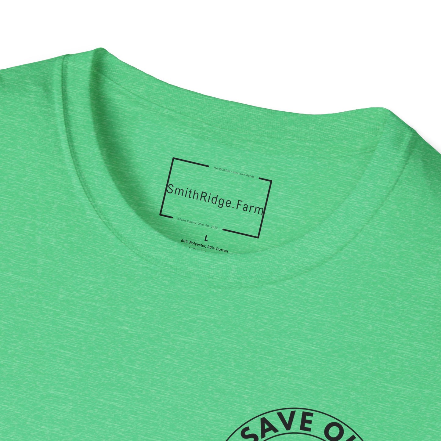 RESTORING THE PAST TO SAFEGUARD THE FUTURE. SAVE OUR CEMETERIES. Cotton, Short Sleeve, Crew Neck Tee in Light Colors.