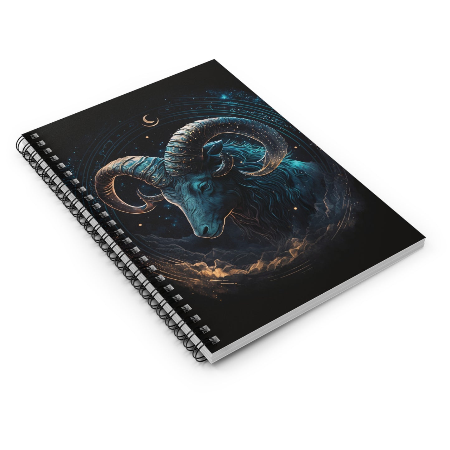 CAPRICORN ZODIAC SIGN. CONSTELLATION LOVERS. Spiral Notebook, Ruled Line, Diary, Journal.