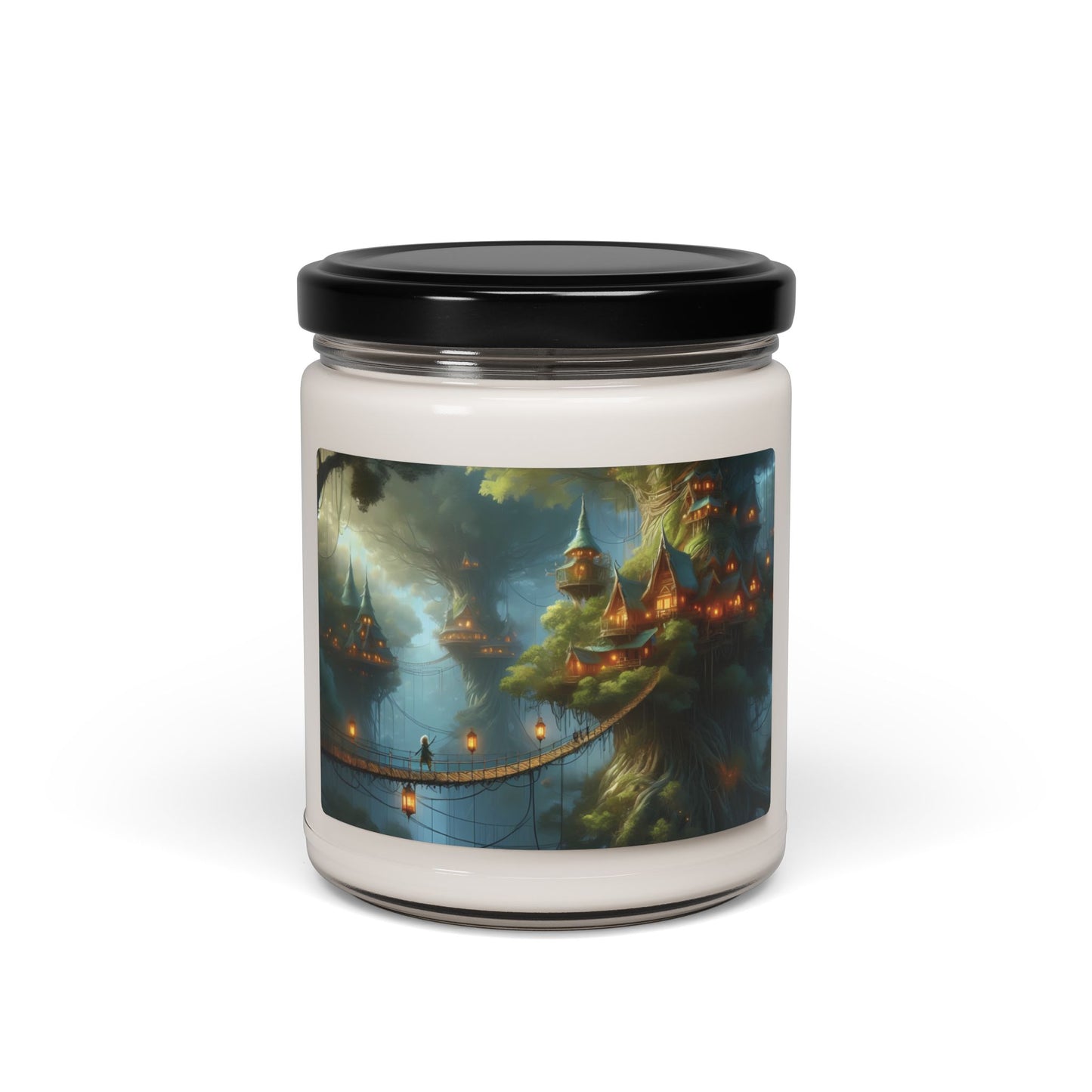 GNOME ENCHANTED FOREST. Soy Candle in 9oz Glass Jar, Scented or Unscented.