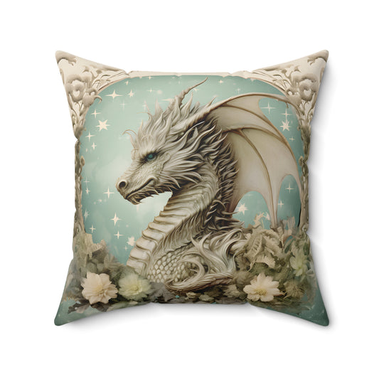 DRAGON LOVER, PROTECTIVE DRAGON. FULL MOON, MOON LOVER. Throw Pillow in Four Sizes.