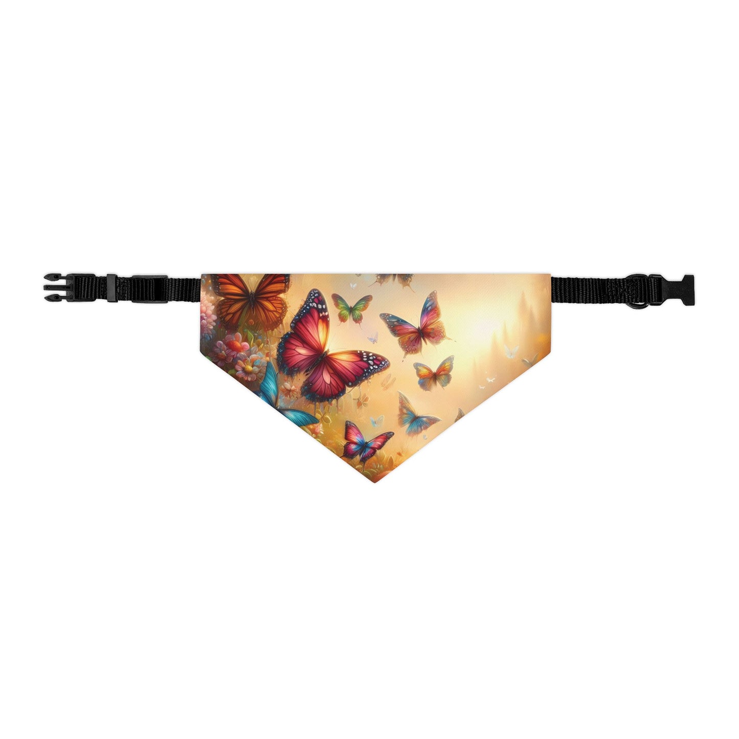 SPRING BUTTERFLIES. Pet Bandana Collar in Four Sizes.