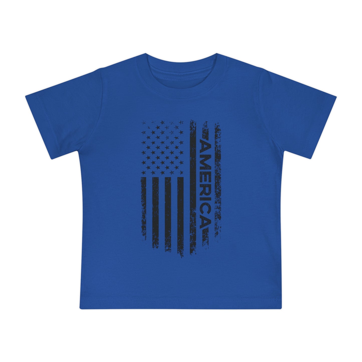 AMERICA AND THE AMERICAN FLAG. Baby Short Sleeve T-Shirt