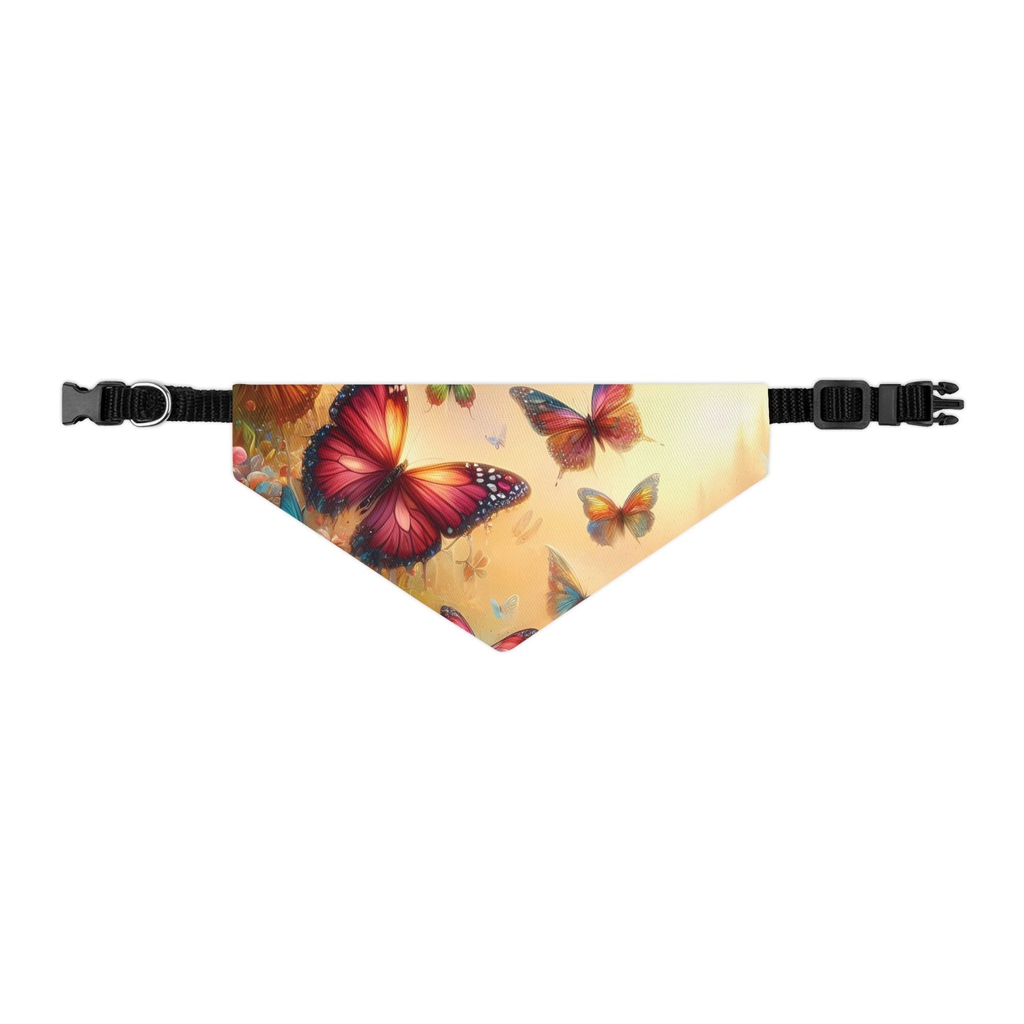 SPRING BUTTERFLIES. Pet Bandana Collar in Four Sizes.