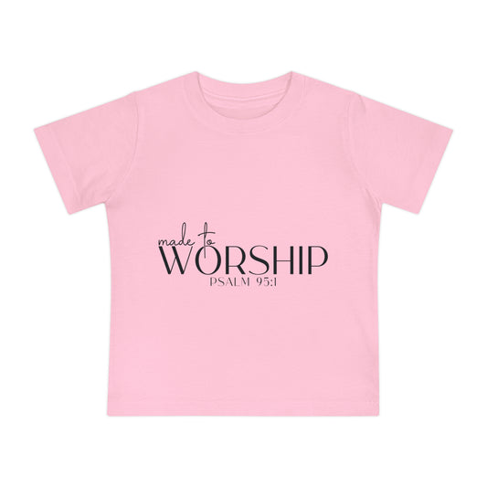 MADE TO WORSHIP PSALM 95:1. Baby Short Sleeve T-Shirt