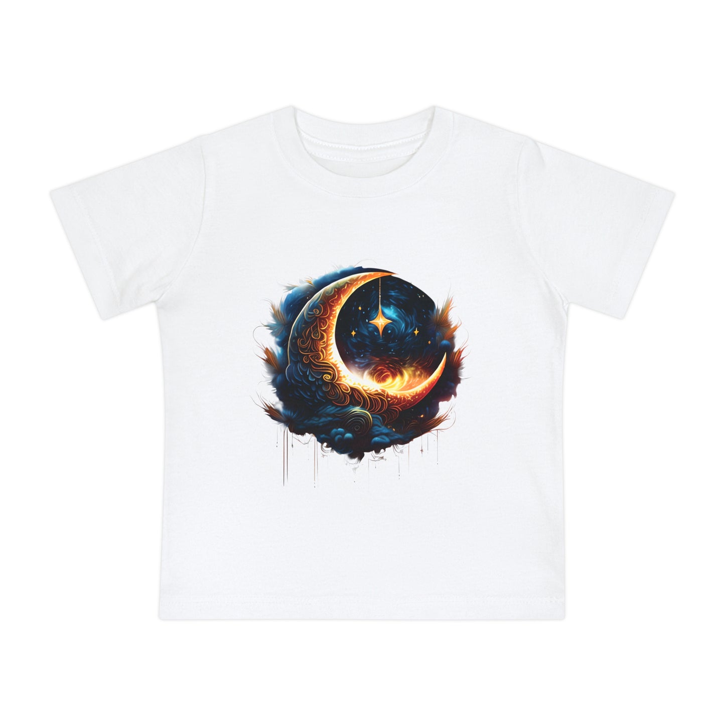 CELESTIAL, MYSTICAL MOON. Baby Short Sleeve T-Shirt