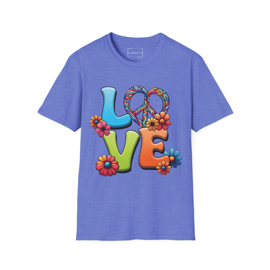 LOVE. Cotton, Short Sleeve, Crew Neck Tee.