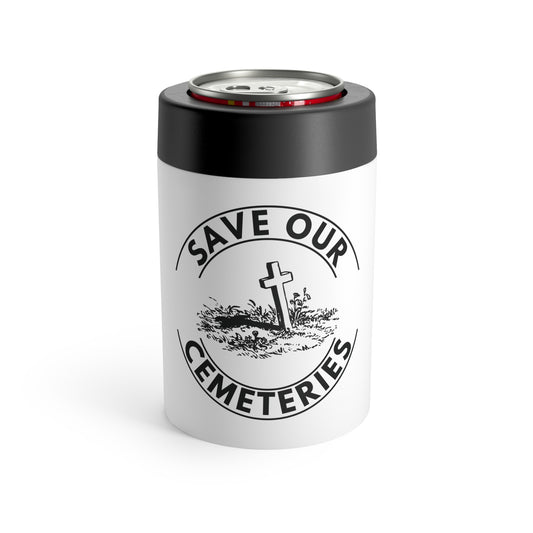 SAVE OUR CEMETERIES. 12oz Can Holder.