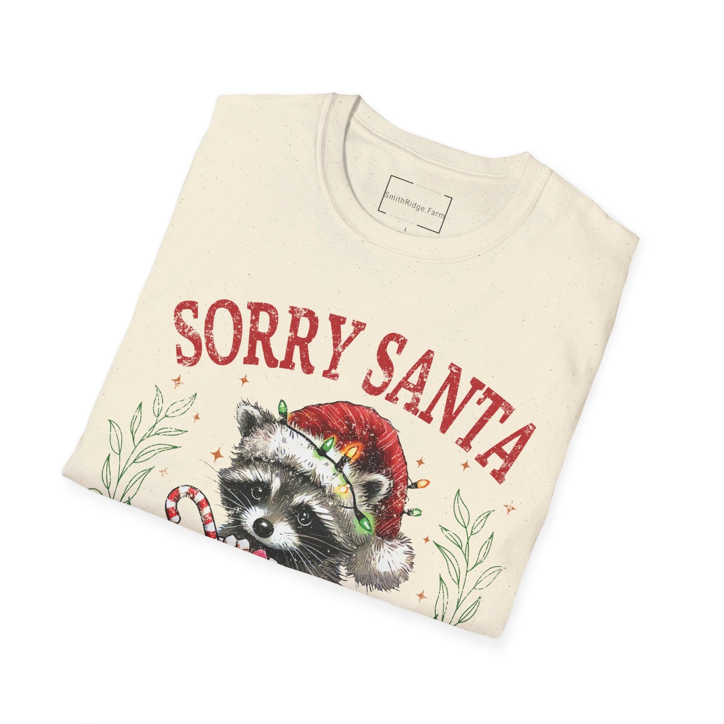 SORRY SANTA, I'VE BEEN FERAL Cotton, Short Sleeve, Crew Neck Tee.