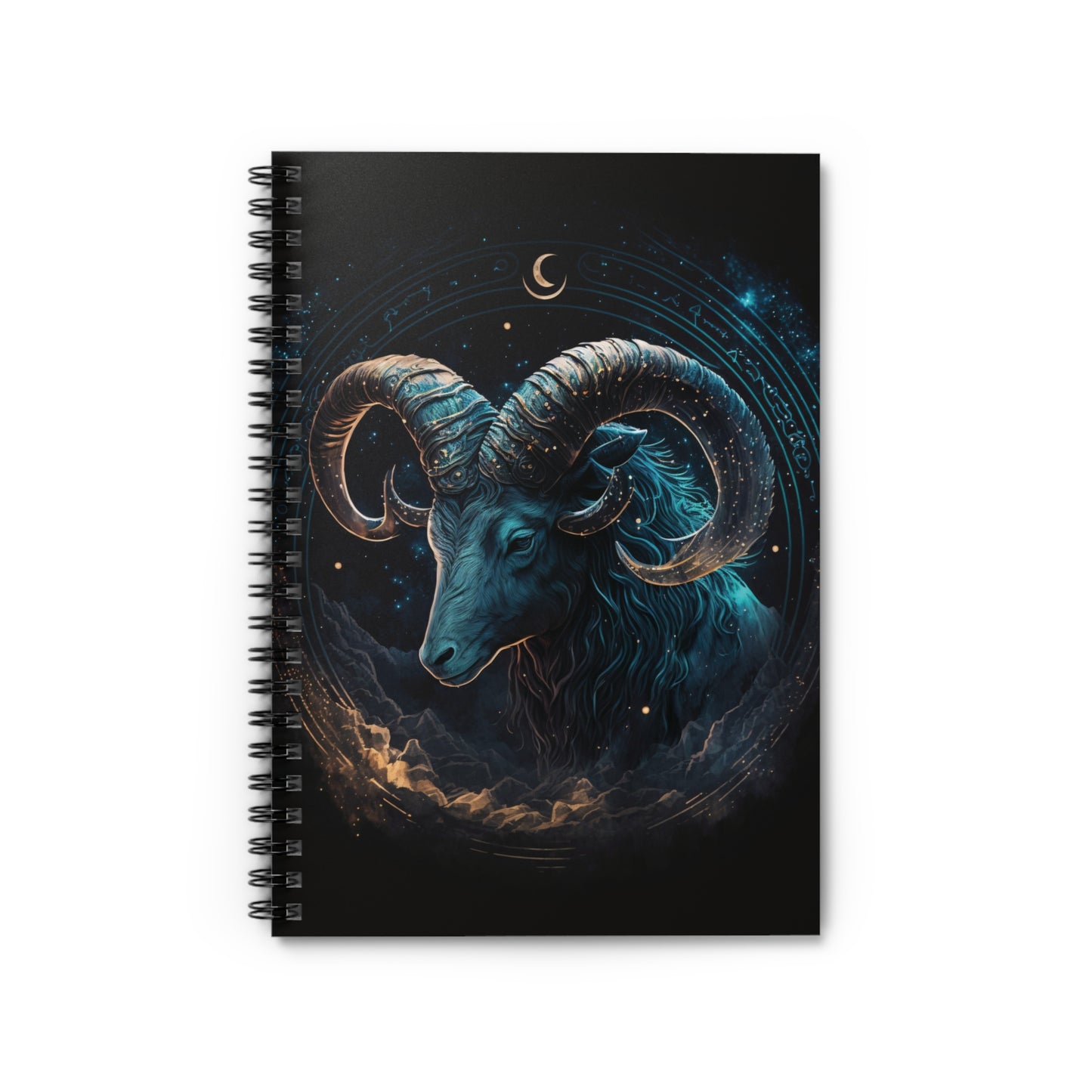 CAPRICORN ZODIAC SIGN. CONSTELLATION LOVERS. Spiral Notebook, Ruled Line, Diary, Journal.