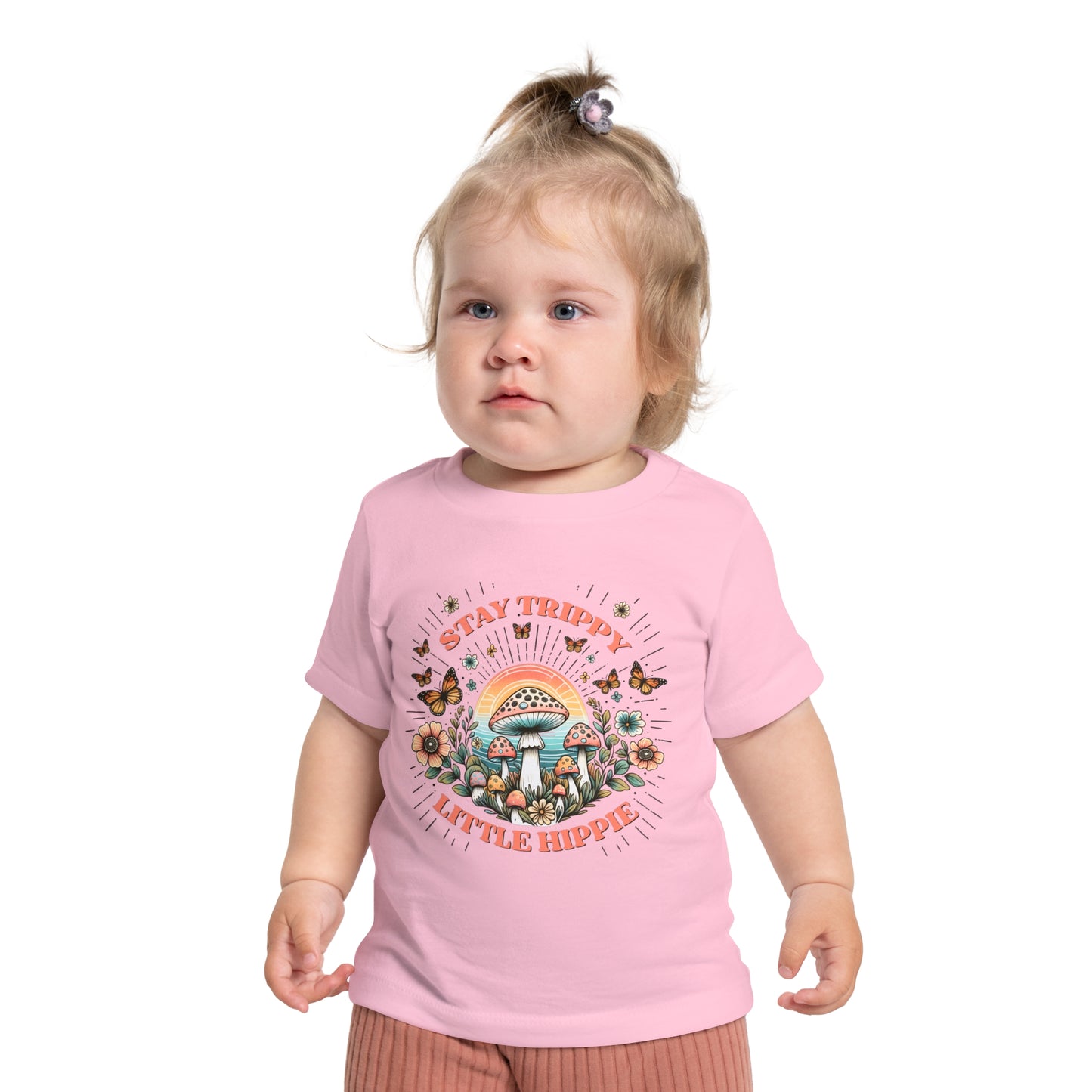 STAY TRIPPY LITTLE HIPPIE. Baby Short Sleeve T-Shirt