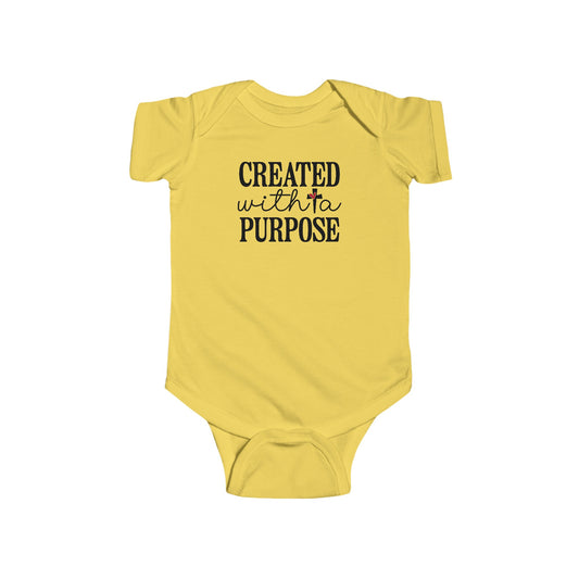 CREATED WITH A PURPOSE. Infant Fine Jersey Bodysuit.