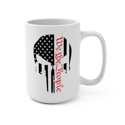 WE THE PEOPLE. PUNISHER SKULL LOGO. 15oz Coffee, Tea, Hot Chocolate Mug.