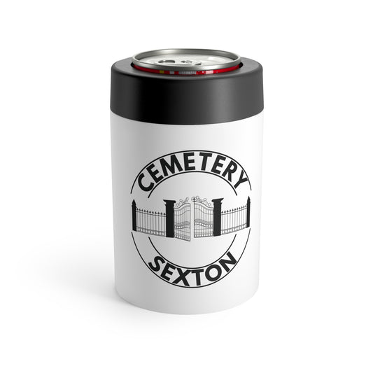 CEMETERY SEXTON. PRESERVING THE BEAUTY OF FORGOTTEN SPACES. 12oz Can Holder.