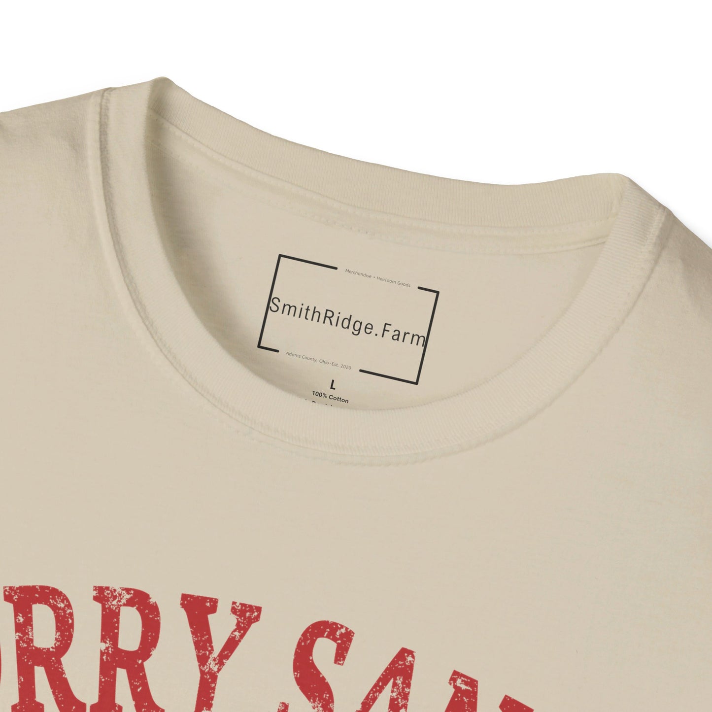 SORRY SANTA, I'VE BEEN FERAL Cotton, Short Sleeve, Crew Neck Tee.