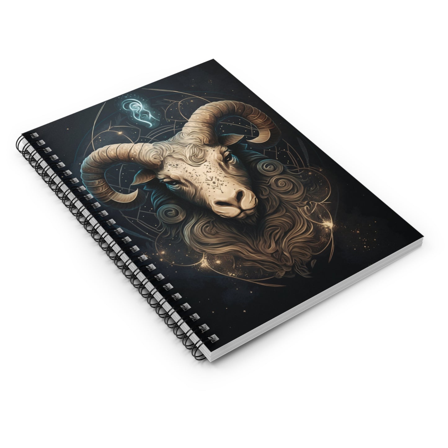 ARIES ZODIAC SIGN. CONSTELLATION LOVERS. Spiral Notebook, Ruled Line, Diary, Journal.