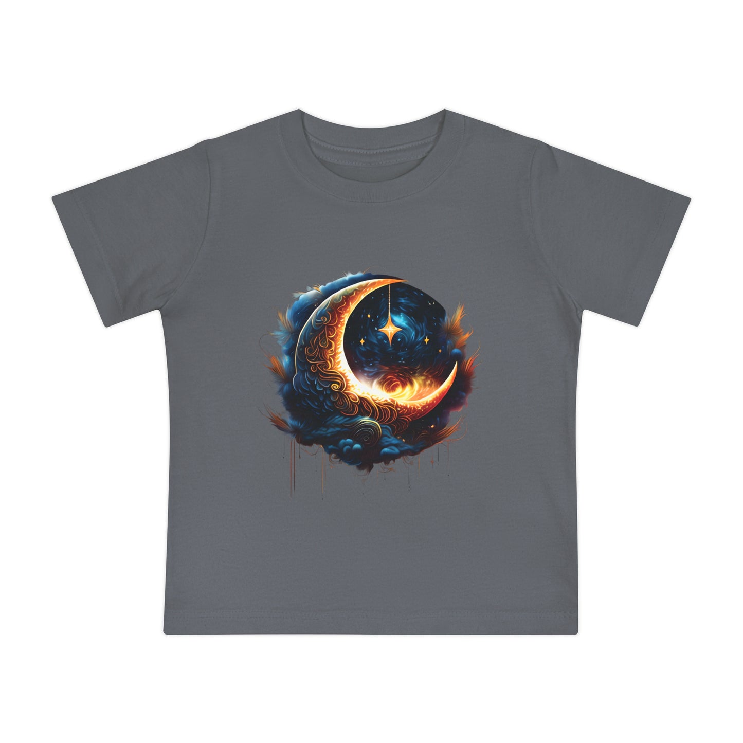 CELESTIAL, MYSTICAL MOON. Baby Short Sleeve T-Shirt