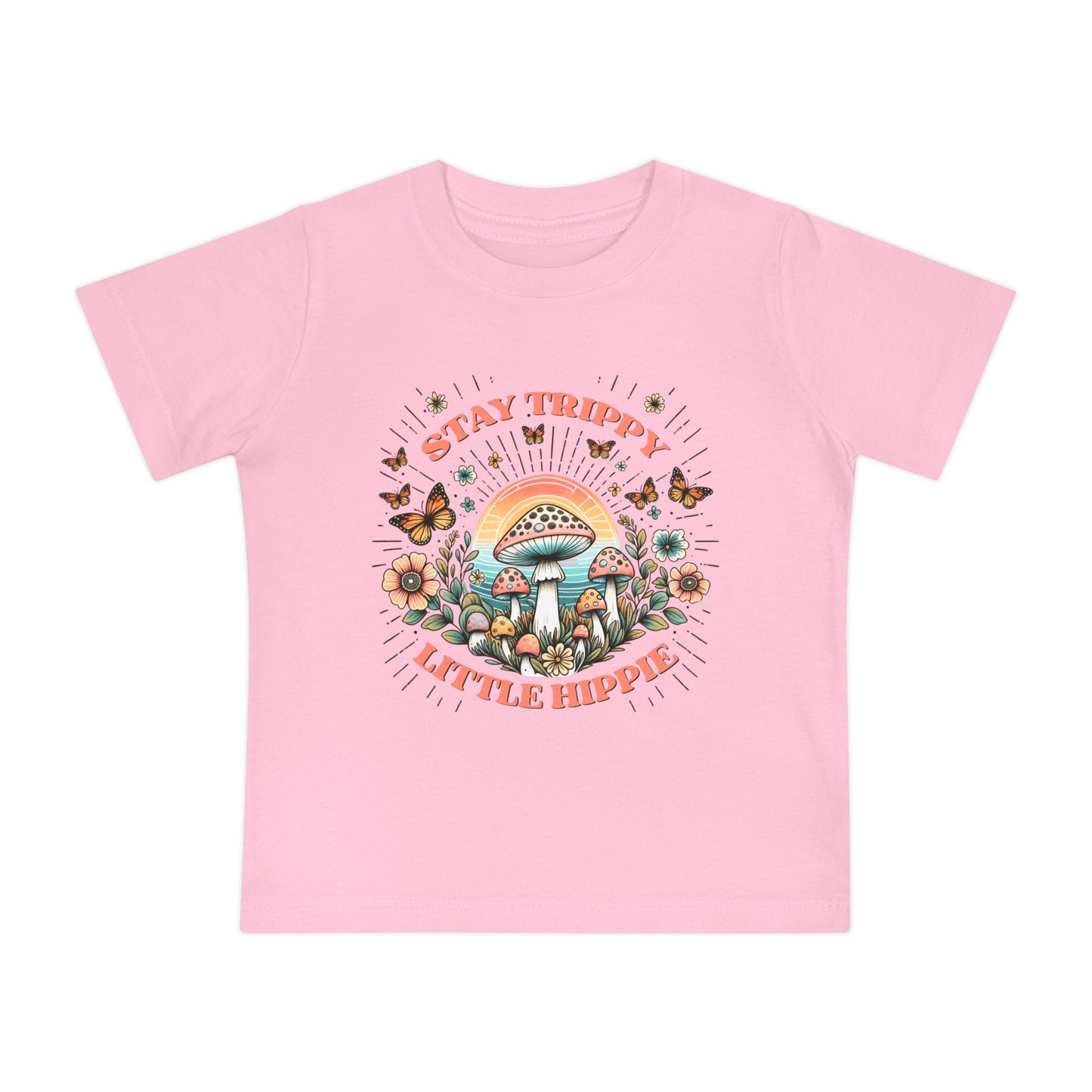 STAY TRIPPY LITTLE HIPPIE. Baby Short Sleeve T-Shirt