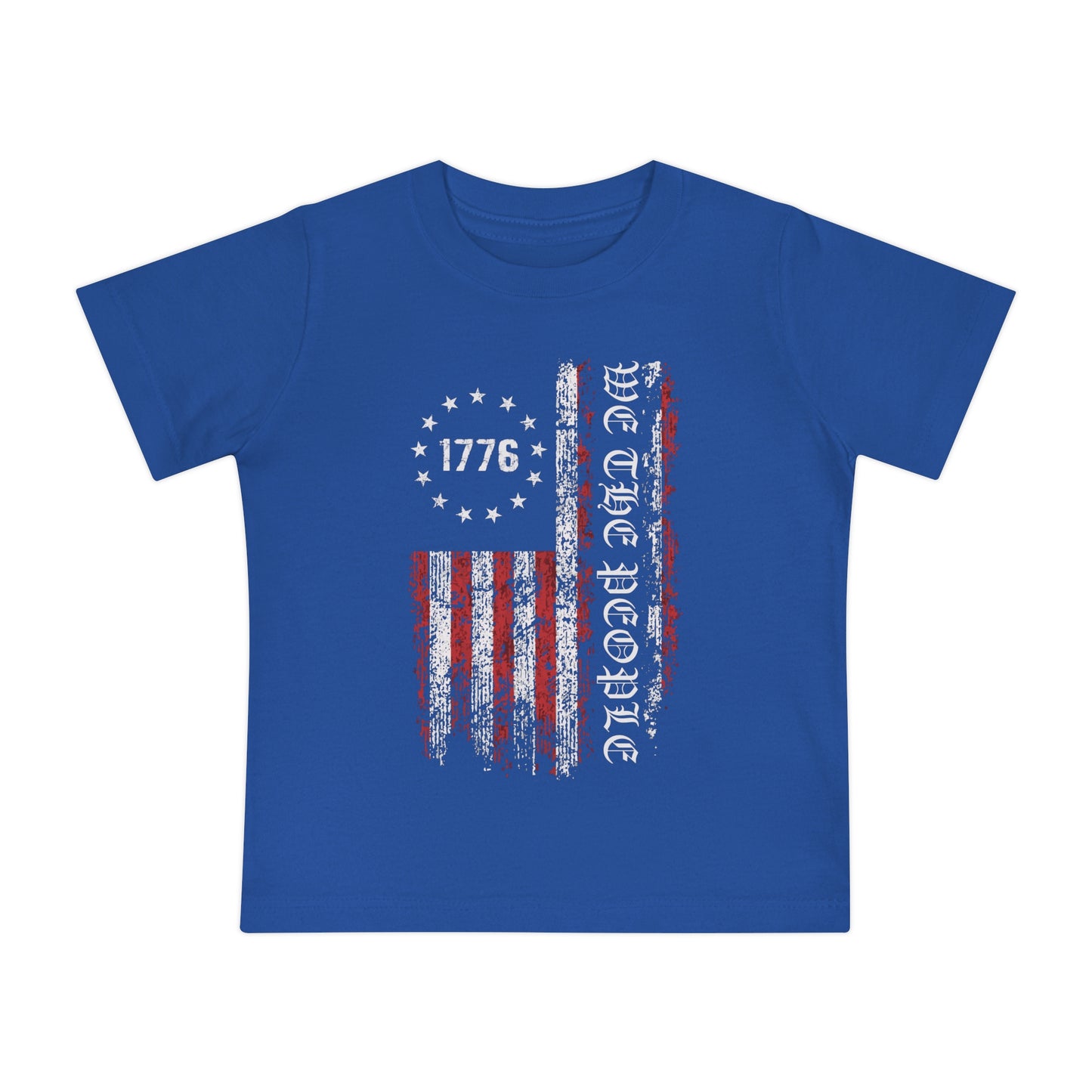 1776 WE THE PEOPLE AMERICAN FLAG. Baby Short Sleeve T-Shirt