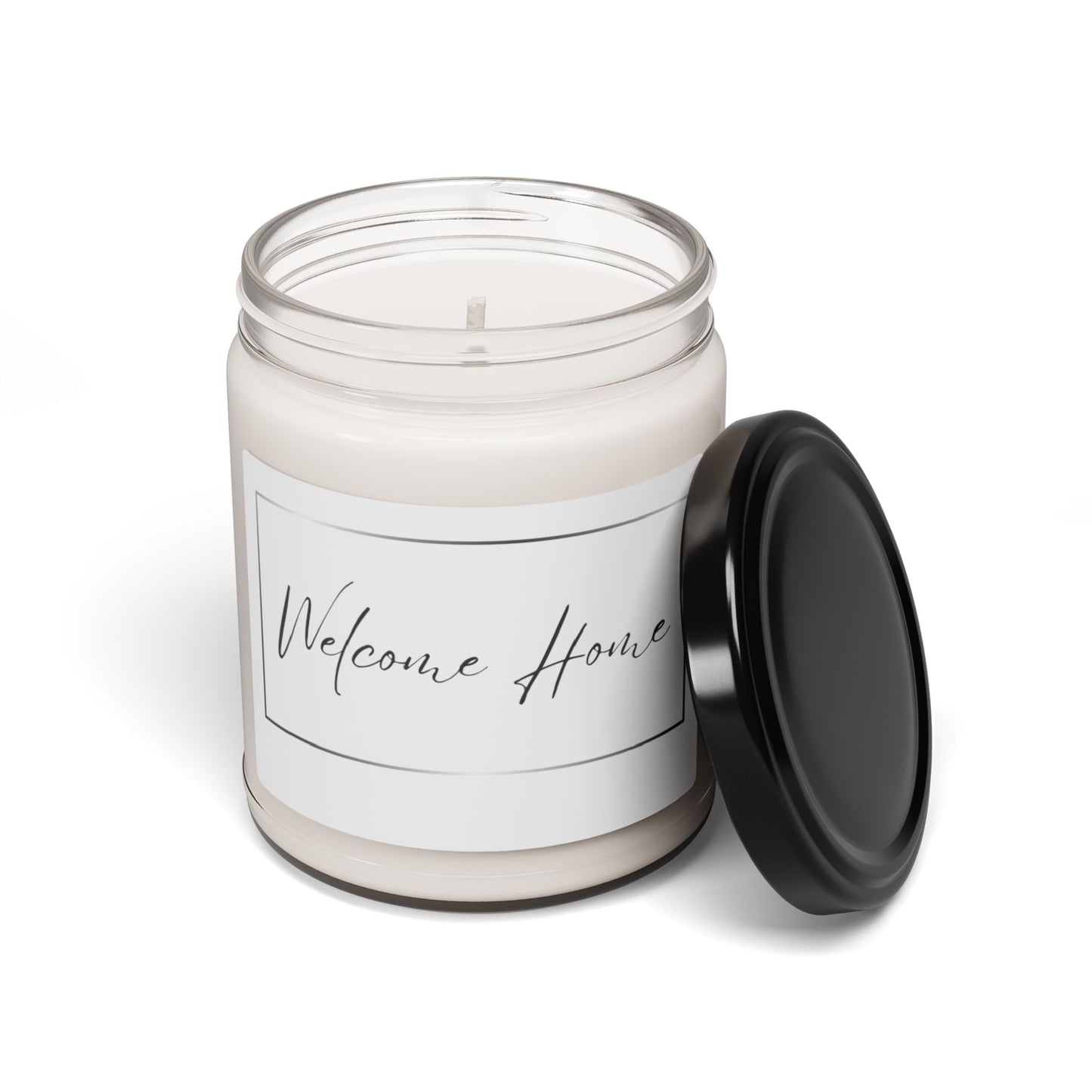 WELCOME HOME. Soy Candle in 9oz Glass Jar, Scented or Unscented.