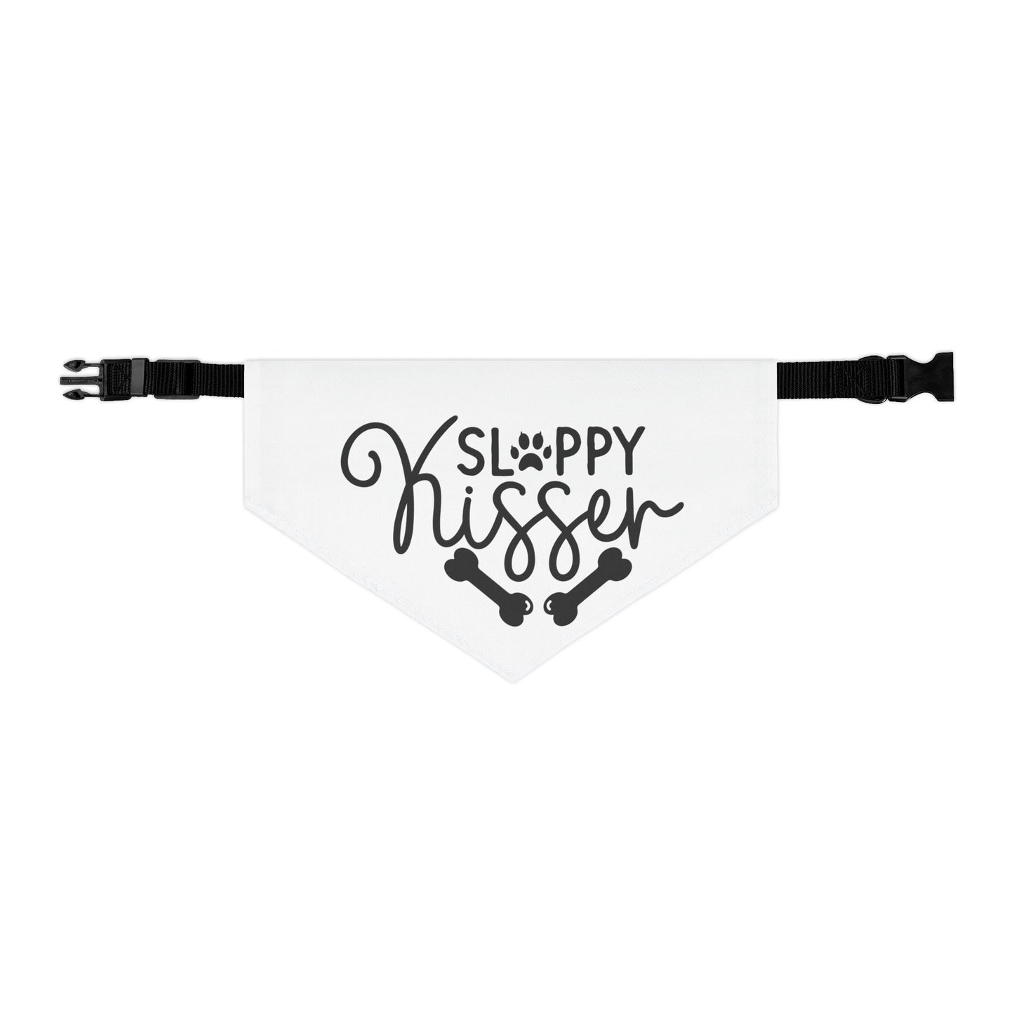 SLOPPY KISSER. Pet Bandana Collar in Four Sizes.