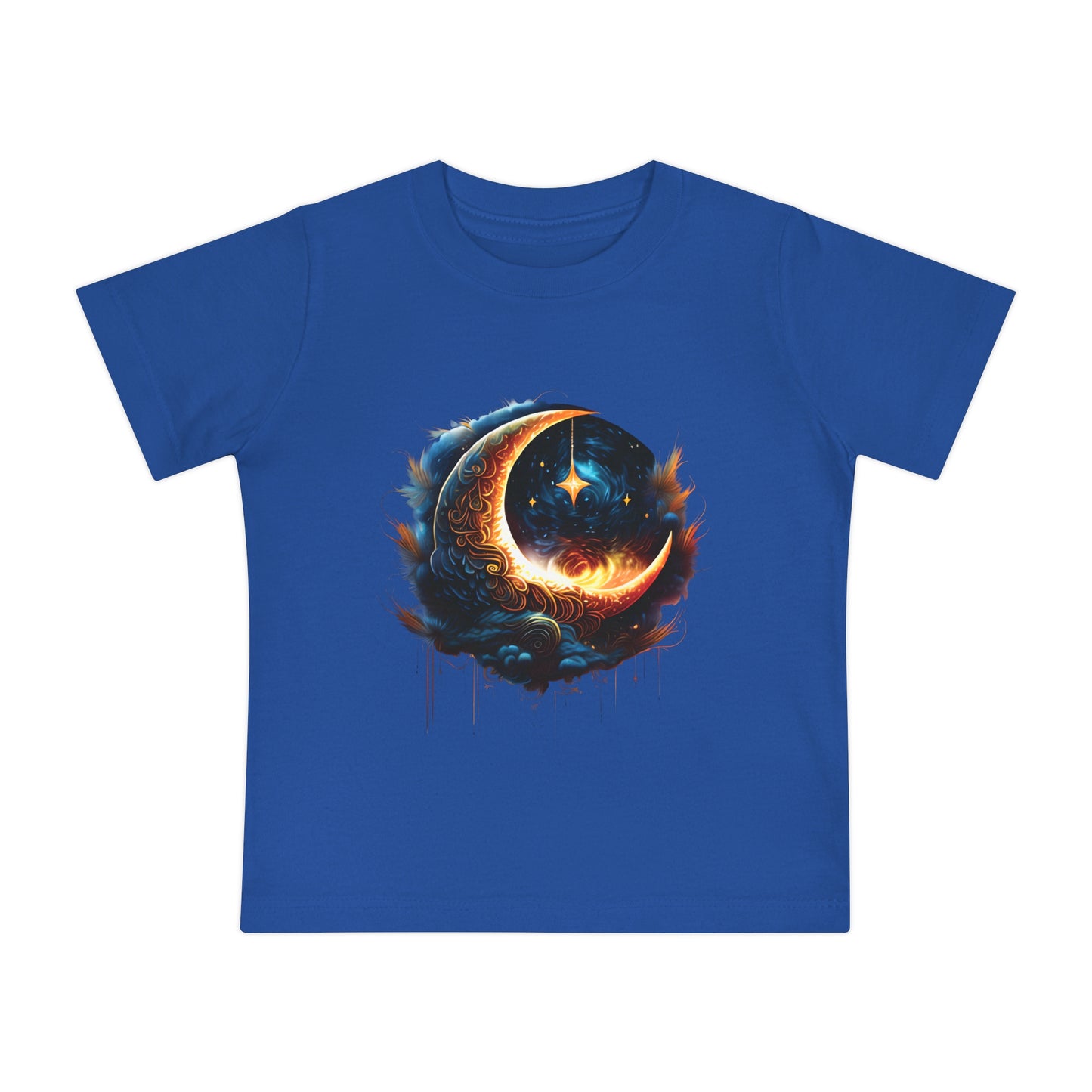 CELESTIAL, MYSTICAL MOON. Baby Short Sleeve T-Shirt