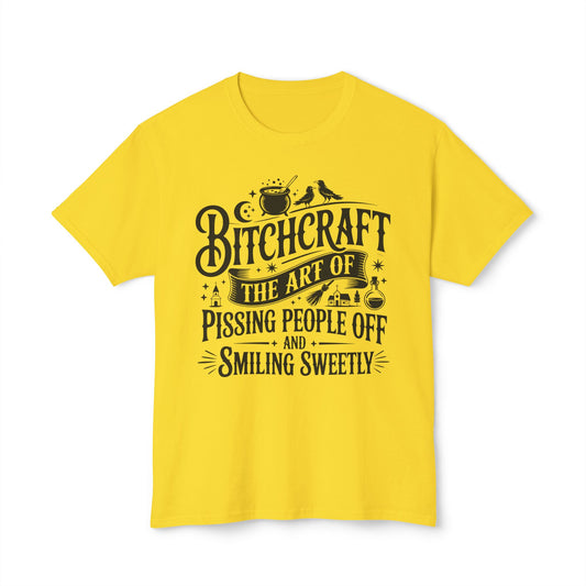 Bitchcraft, The Art of Pissing People Off And Smiling Sweetly, Unisex Cotton T-shirt