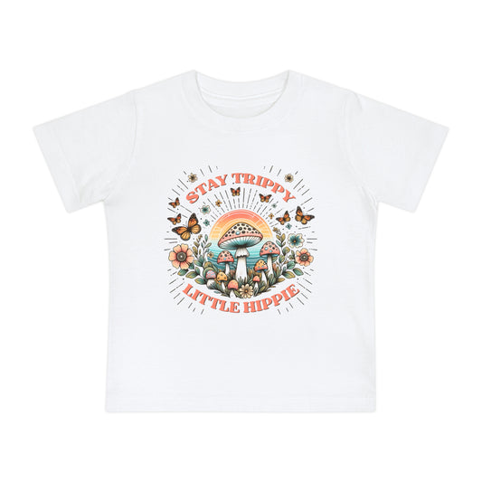 STAY TRIPPY LITTLE HIPPIE. Baby Short Sleeve T-Shirt