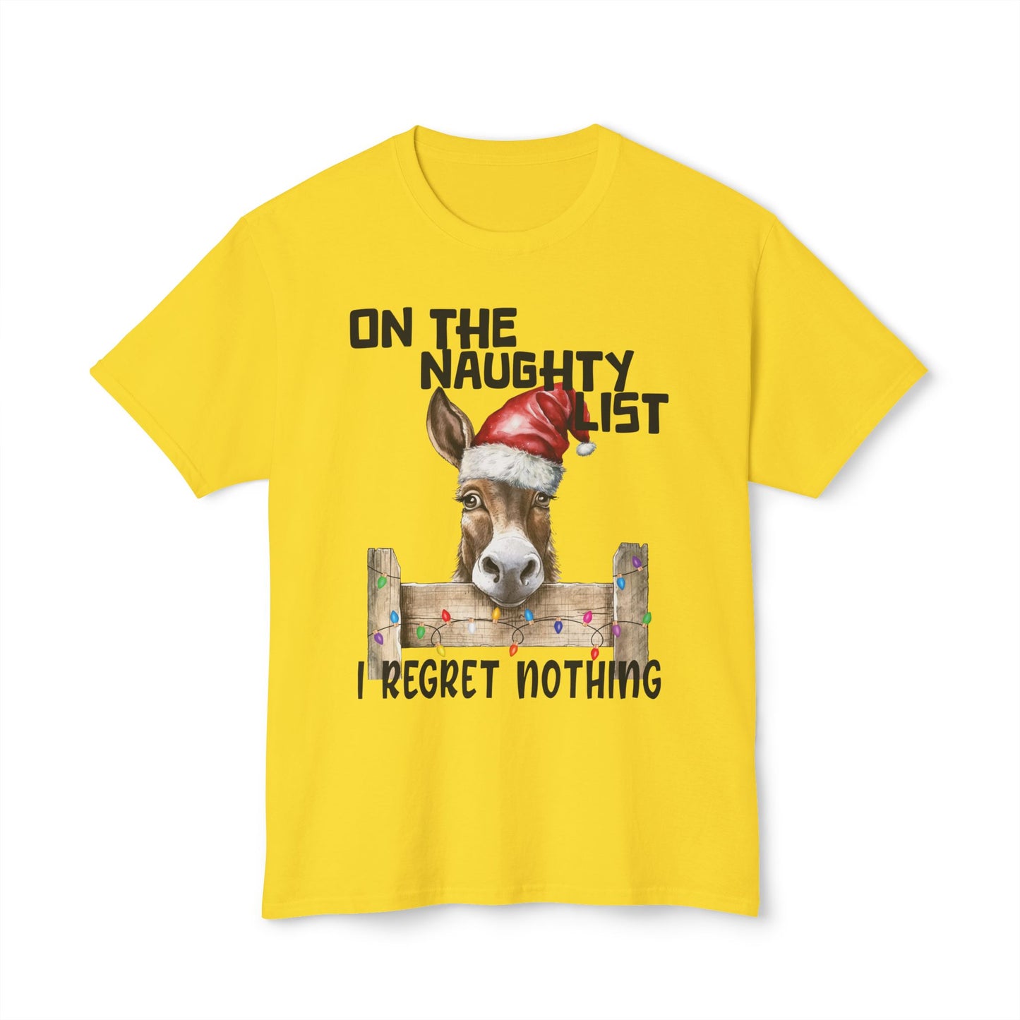On The Naughty List, I Regret Nothing, Unisex Cotton T-shirt