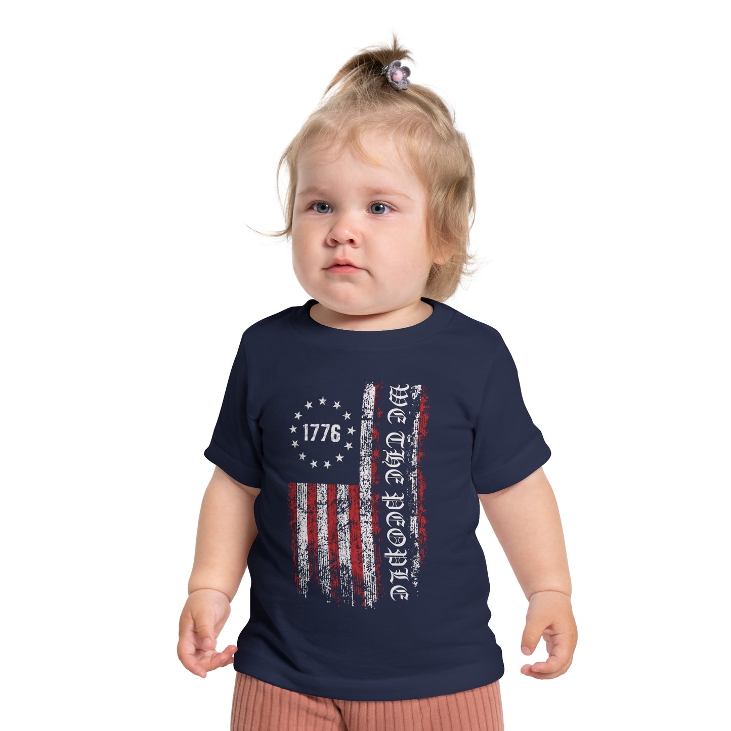 1776 WE THE PEOPLE AMERICAN FLAG. Baby Short Sleeve T-Shirt