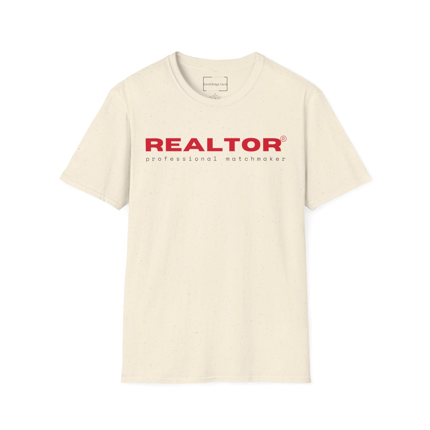 REALTOR. PROFESSIONAL MATCHMAKER. Cotton, Short Sleeve, Crew Neck Tee in Light Colors.