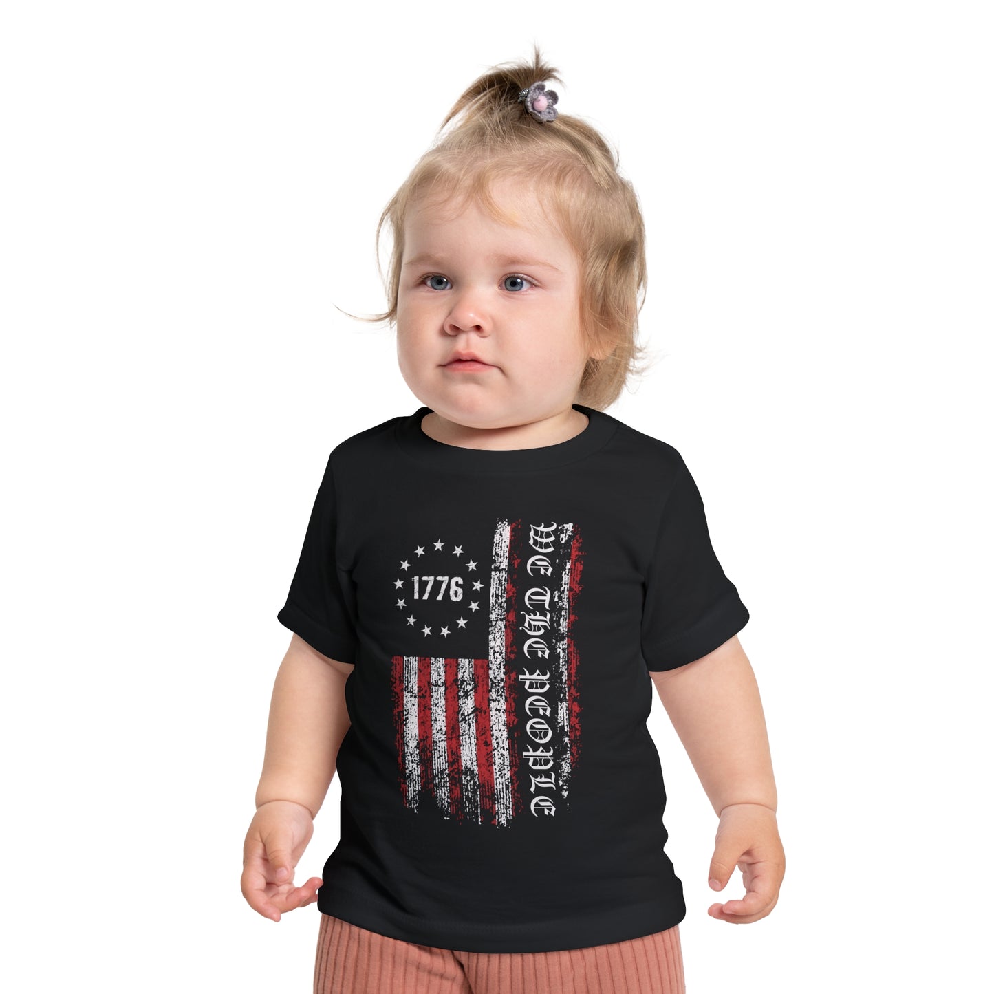 1776 WE THE PEOPLE AMERICAN FLAG. Baby Short Sleeve T-Shirt