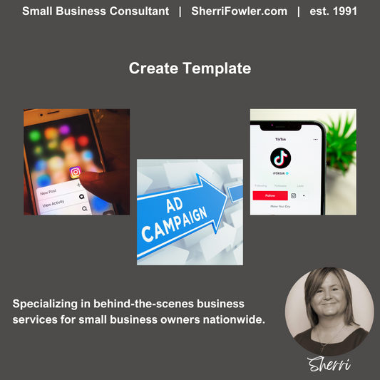Sherri Smith creates templates for small business owners, genealogy enthusiasts, and individuals. shop sherrifowler.com