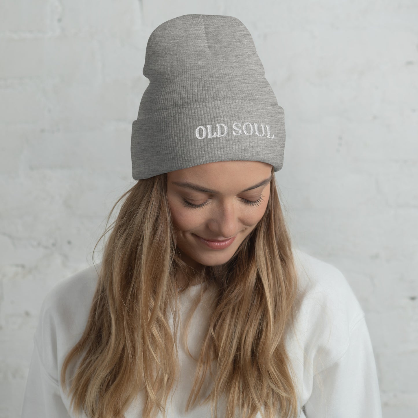 OLD SOUL Embroidered, Cuffed Beanie