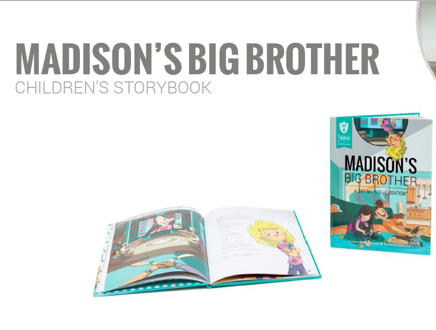 Madison's Big Brother, a Children's Storybook, by Damsel in Defense and their SafeHearts Children's Book Collection, available for purchase on SherriFowler.com