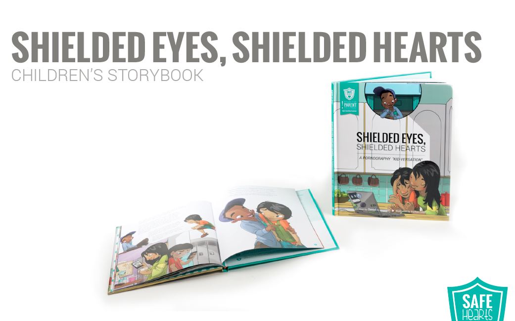 Shielded Eyes, Shielded Hearts, a Children's Storybook, by Damsel in Defense and their SafeHearts Children's Book Collection, available for purchase on SherriFowler.com